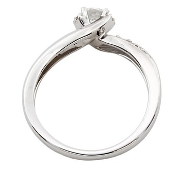 9ct White Gold Diamond 0.33cts Ring size L